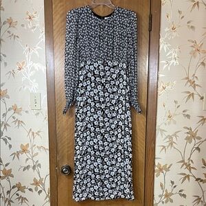 Boden Contrasting Midi Tea Dress